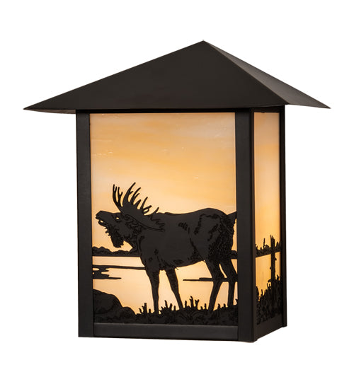 9" Wide Seneca Moose Wall Sconce