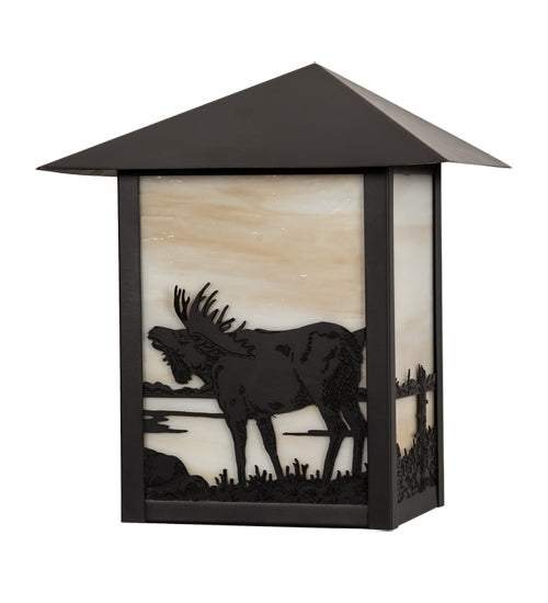 9" Wide Seneca Moose Wall Sconce