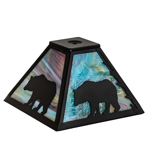 7" Square Lone Bear Shade