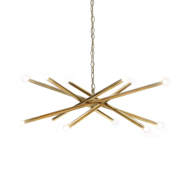 Luisa-Antique Brass Chandelier