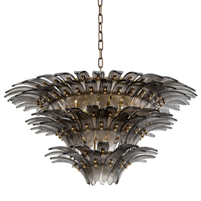 Chandelier Italo Light Brushed Brass Finish