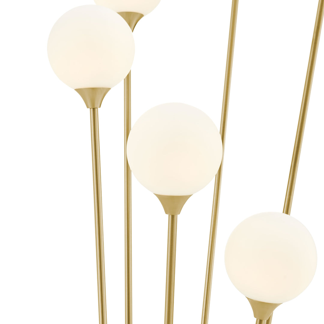 Anechdoche 6 Lights Gold and White Floor Lamp