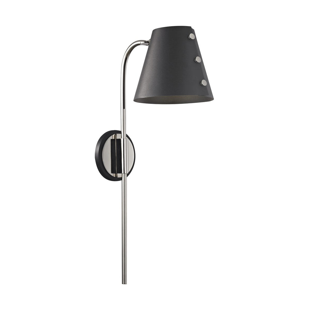 Meta Wall Sconce - Polished Nickel/Dusk Black