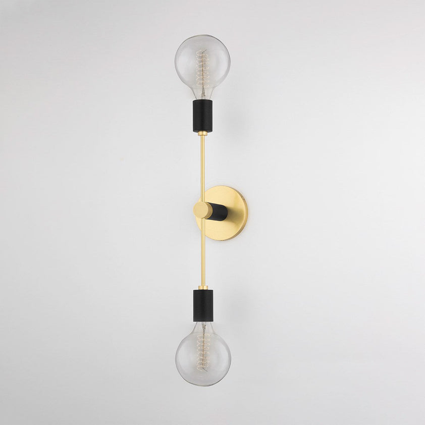 Astrid Wall Sconce - Aged Brass/Dusk Black