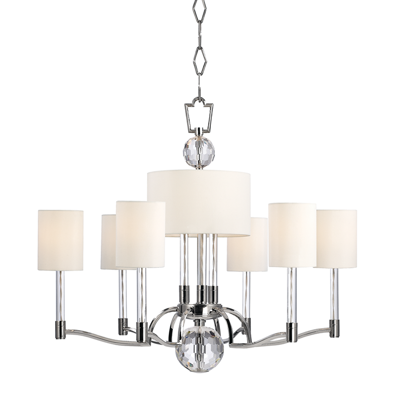 Waterloo Chandelier 26" - Polished Nickel