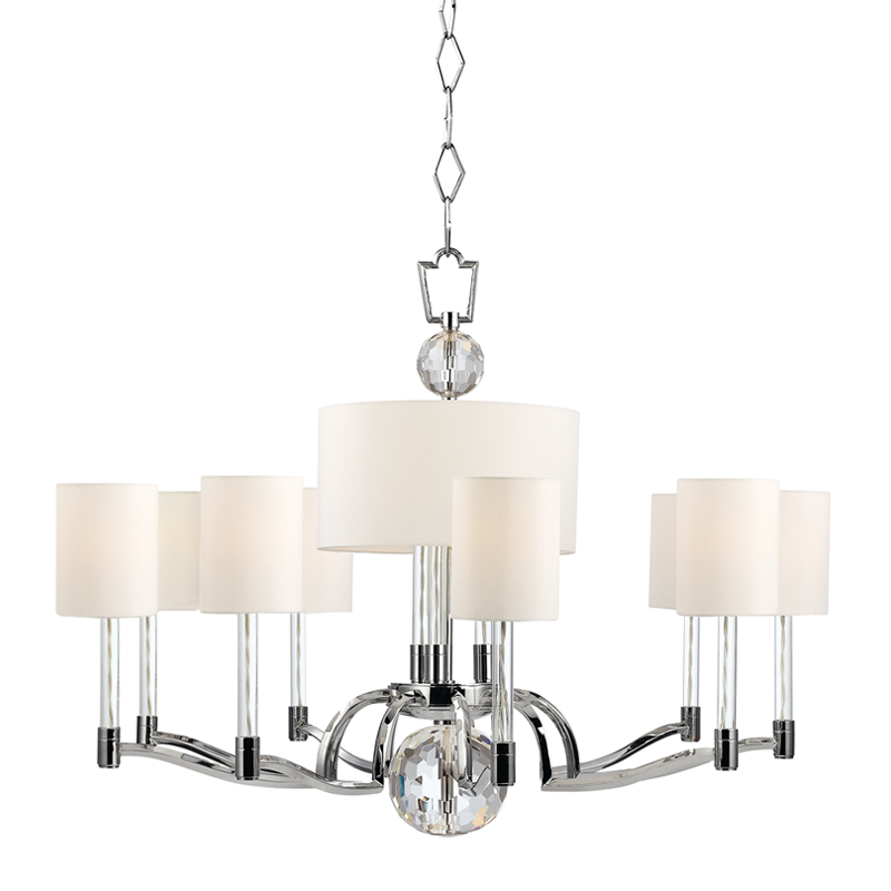 Waterloo Chandelier 28" - Polished Nickel