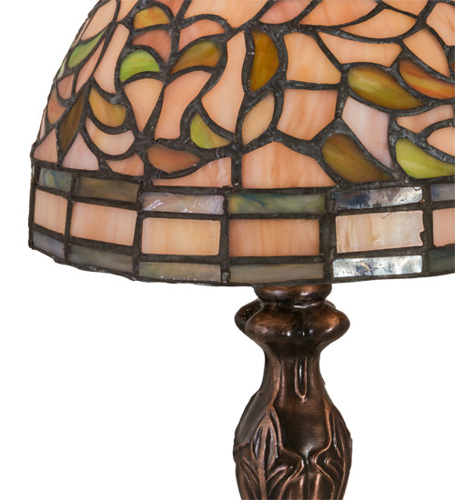 13.5"H Tiffany Turning Leaf Mini Lamp