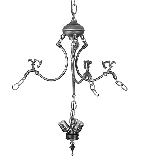 Mahogany Bronze 3 Lt Inverted Pendant Hardware