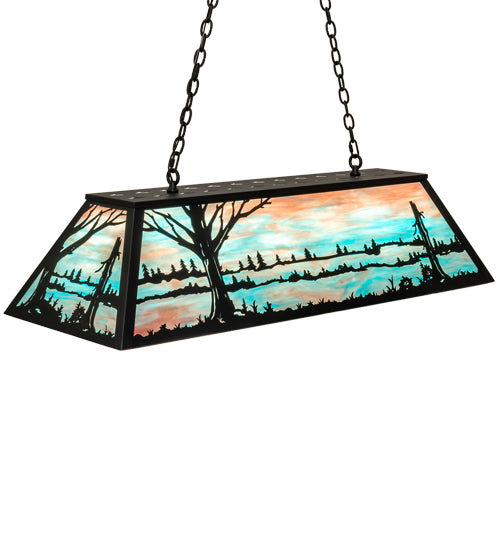 48" Long Quiet Pond Oblong Pendant