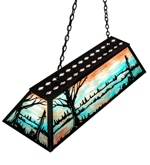 48" Long Quiet Pond Oblong Pendant