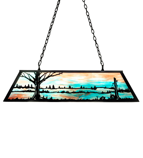 48" Long Quiet Pond Oblong Pendant