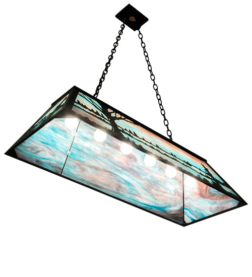 48" Long Quiet Pond Oblong Pendant