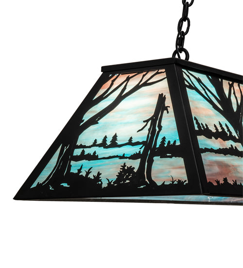 48" Long Quiet Pond Oblong Pendant