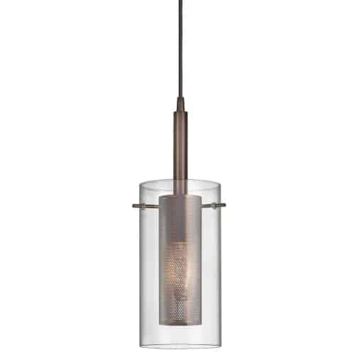 Dainolite 1 Light Incandescent Pendant, Aged Brass with Clear Glass