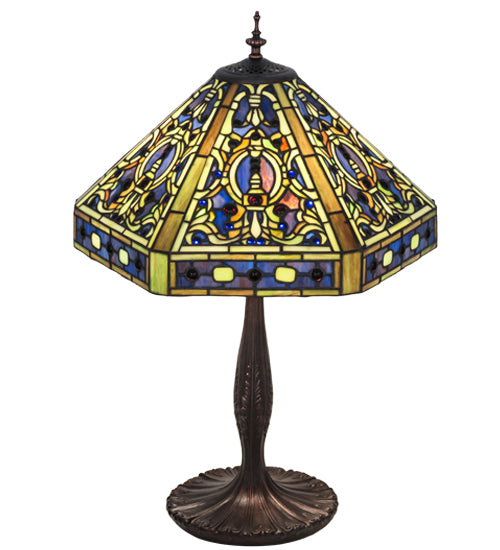 24"H Tiffany Elizabethan Table Lamp