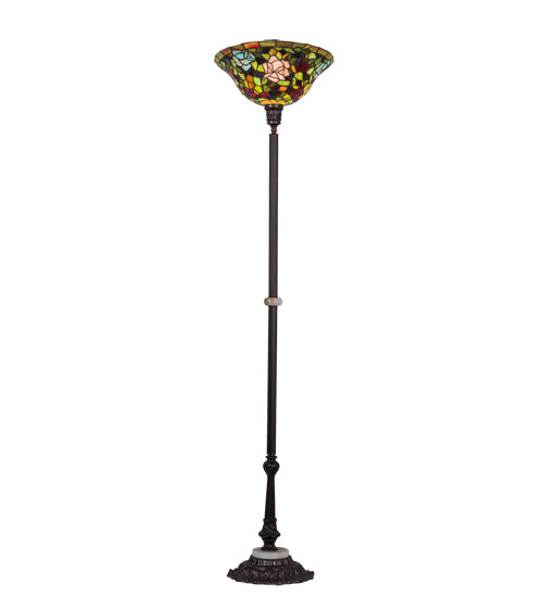 68"H Tiffany Rosebush Torchiere