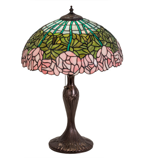 23" High Tiffany Cabbage Rose Table Lamp