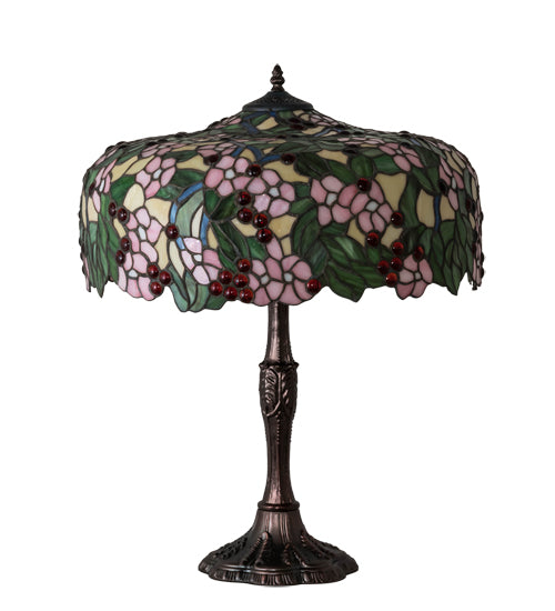 26" High Tiffany Cherry Blossom Table Lamp