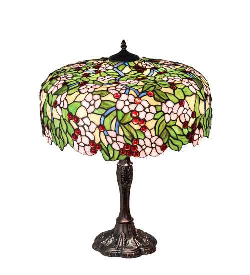 26" High Tiffany Cherry Blossom Table Lamp