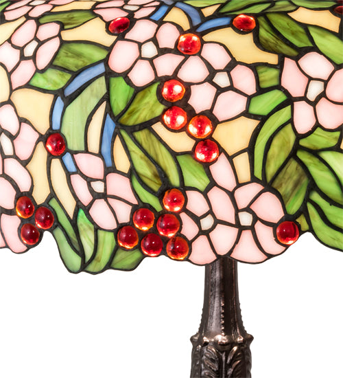 26" High Tiffany Cherry Blossom Table Lamp