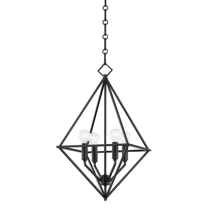 Haines 4 Light Small Pendant - Aged Iron