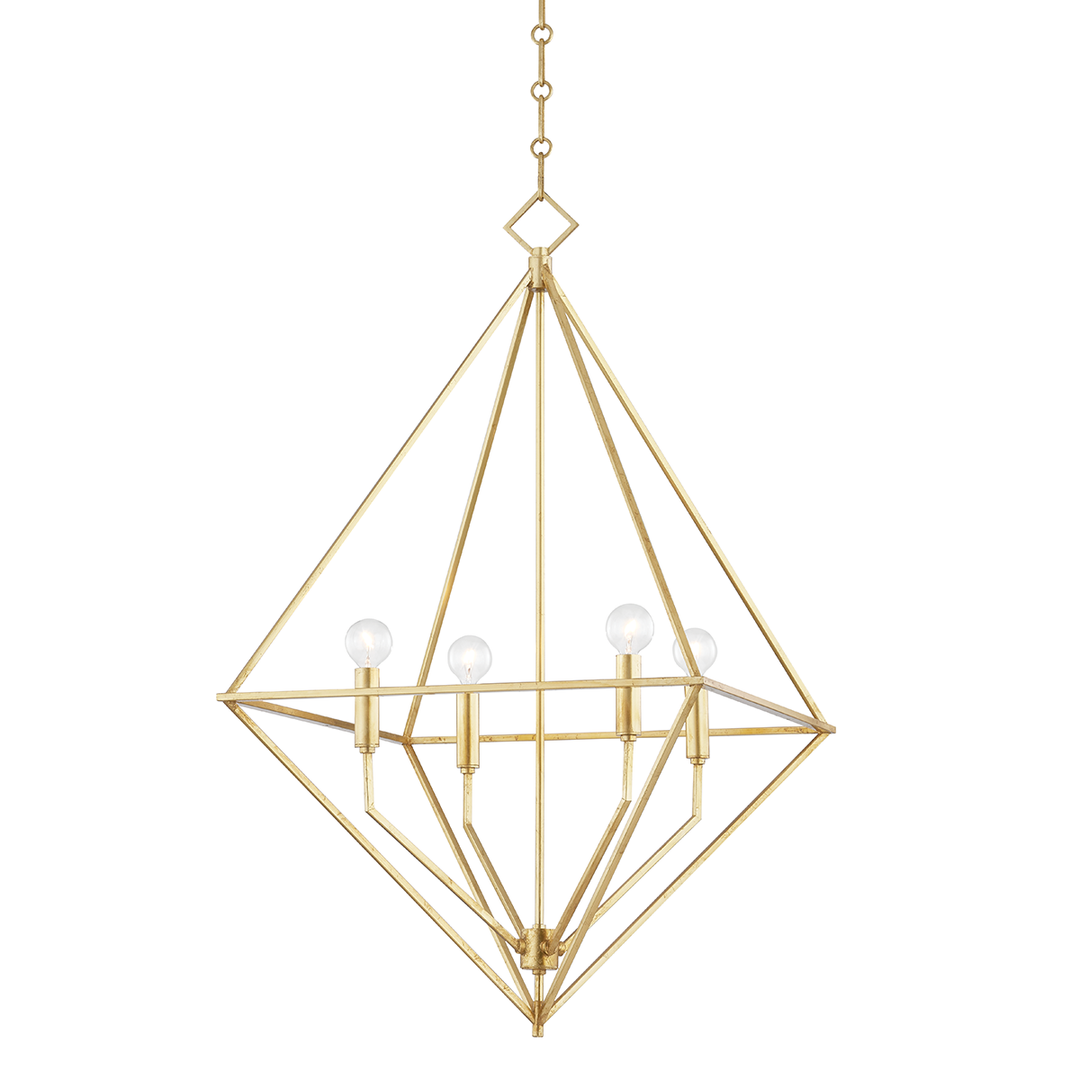 Haines 4 Light Medium Pendant - Gold Leaf