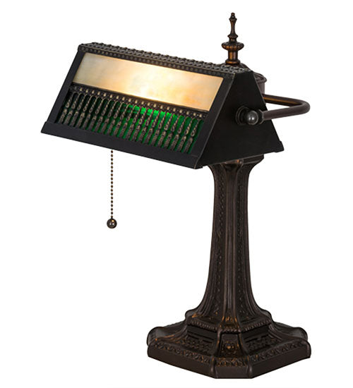 15.5" High Gothic Mission Banker'S Lamp