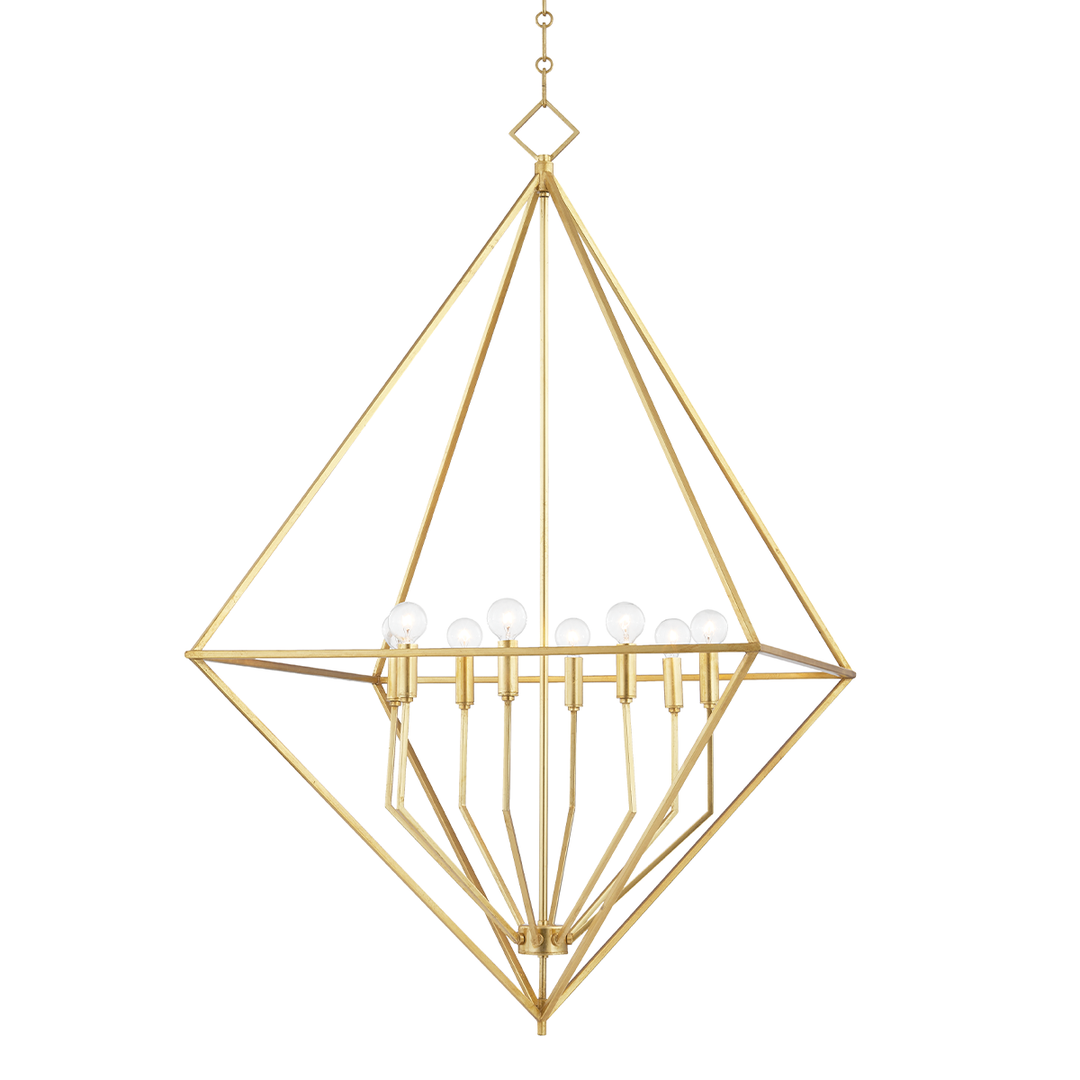 Haines 8 Light Lantern - Gold Leaf