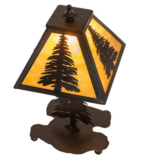 15" High Tall Pines Mini Lamp