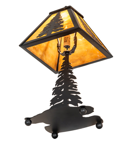 15" High Tall Pines Mini Lamp