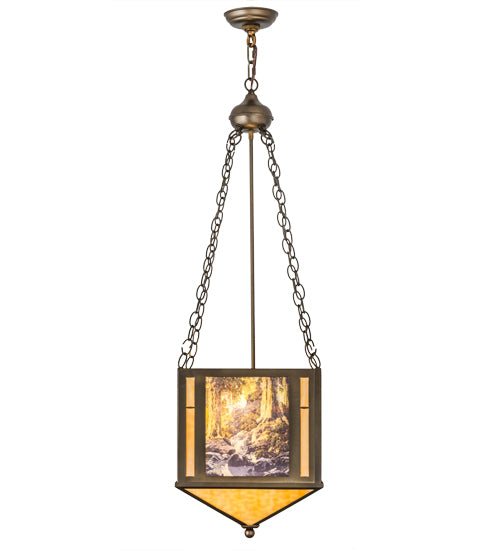 13"Sq Maxfield Parrish The Glen Inverted Pendant