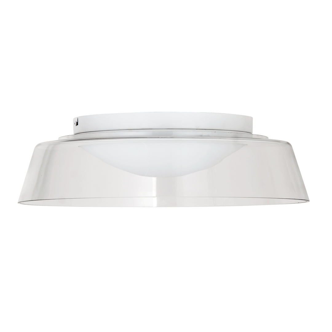 Dainolite 35W LED Flush Mount, Matte White with Clear Glass