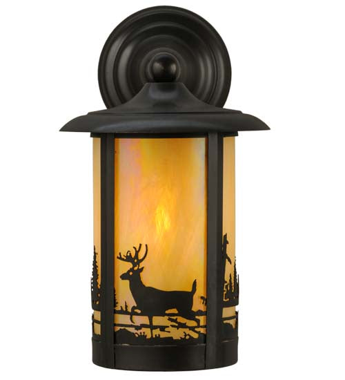 7.5"W Fulton Deer Creek Solid Mount Wall Sconce