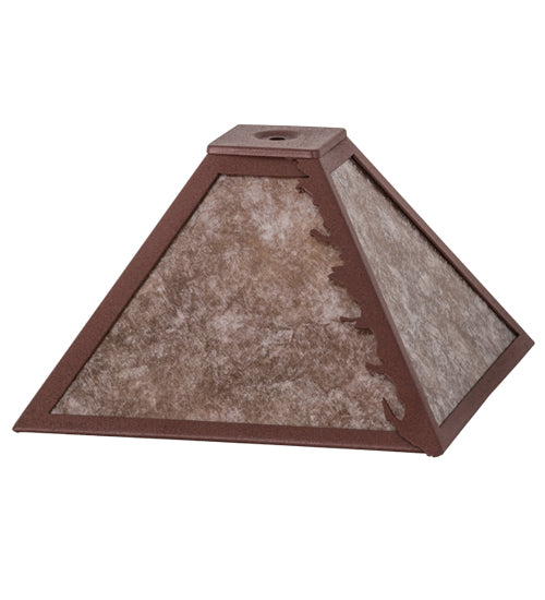 12" Square Leaf Edge Shade