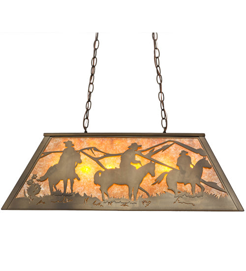 33"L Rustlers Oblong Pendant