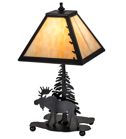 15.5"H Lone Moose Accent Lamp