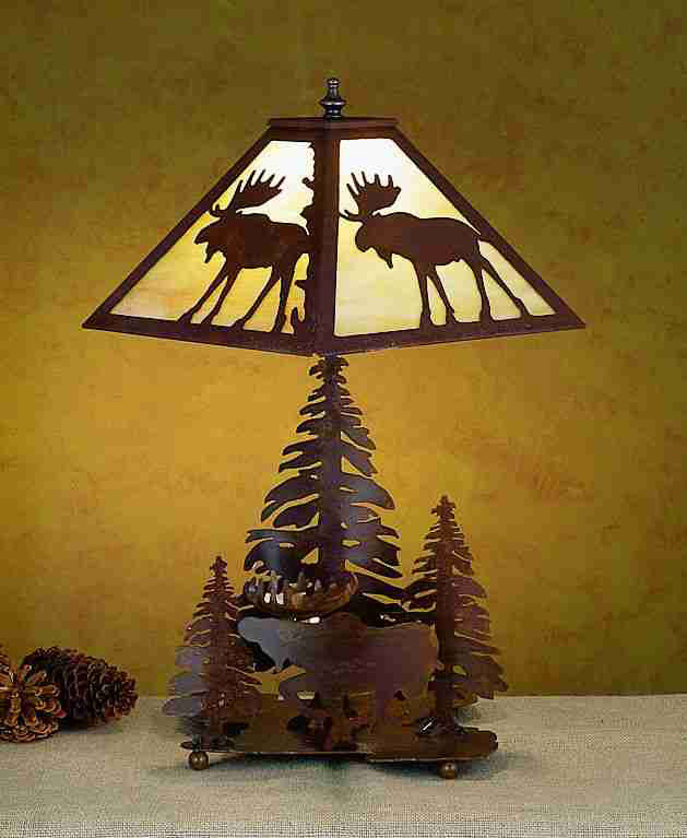 21"H Moose On The Loose Table Lamp