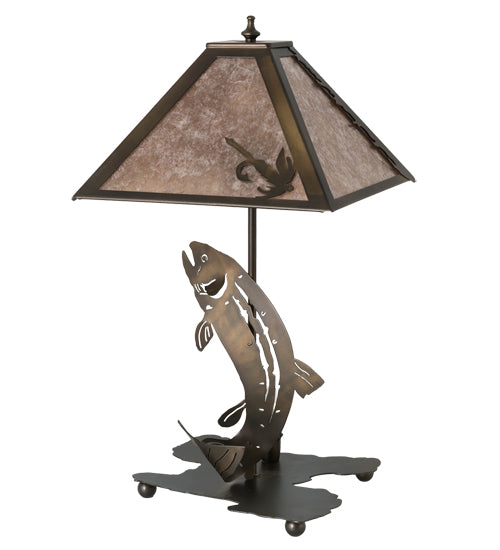 21"H Leaping Trout Table Lamp