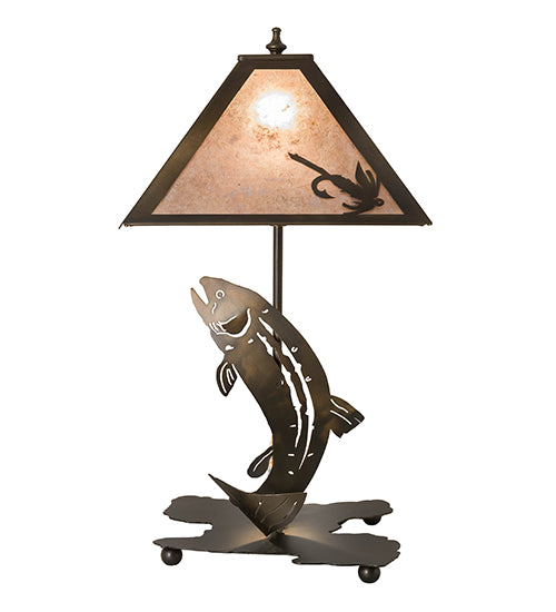 21"H Leaping Trout Table Lamp