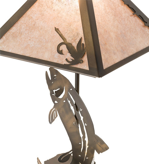 21"H Leaping Trout Table Lamp