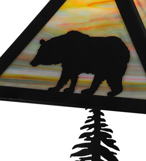 21.5" High Lone Bear W/Lighted Base Table Lamp