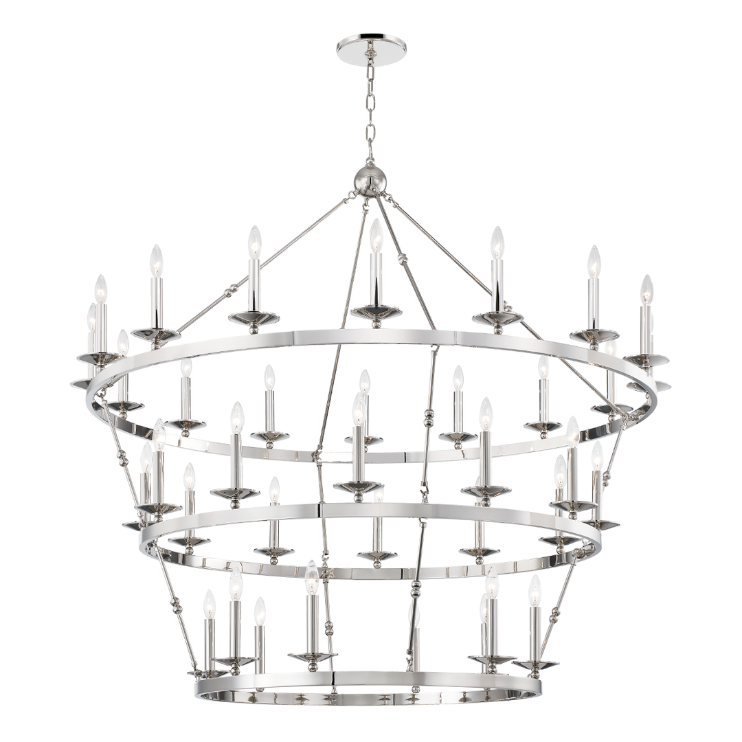 Allendale Chandelier 54" - Polished Nickel