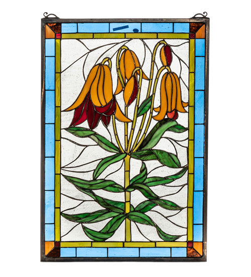 16" Wide X 24" High Trumpet Lily Stained Glass Window