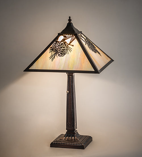 23" High Winter Pine Mission Table Lamp