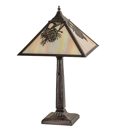 23" High Winter Pine Mission Table Lamp