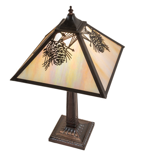 23" High Winter Pine Mission Table Lamp