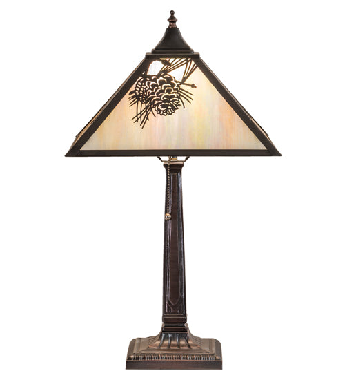 23" High Winter Pine Mission Table Lamp