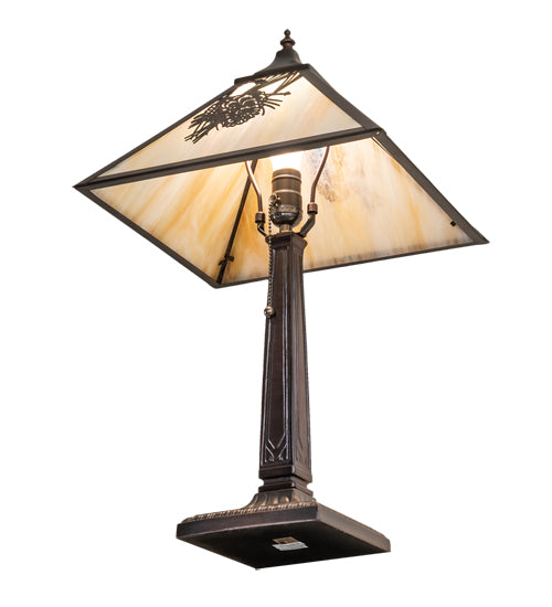 23" High Winter Pine Mission Table Lamp