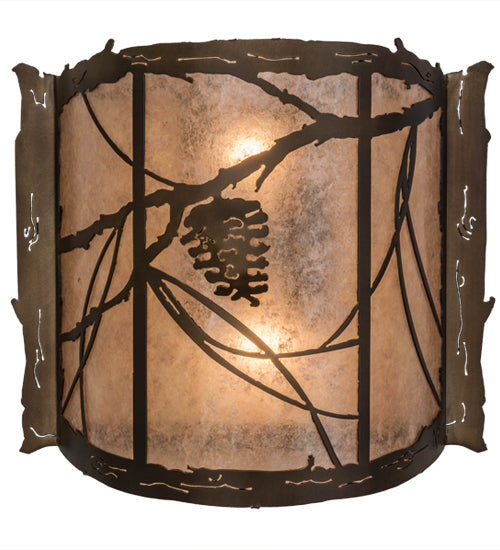 15"W Whispering Pines Wall Sconce