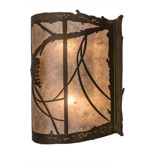 15"W Whispering Pines Wall Sconce